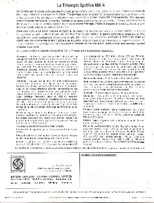 Triumph- Spitfire MK IV (Can)(R&uuml;ckseite)